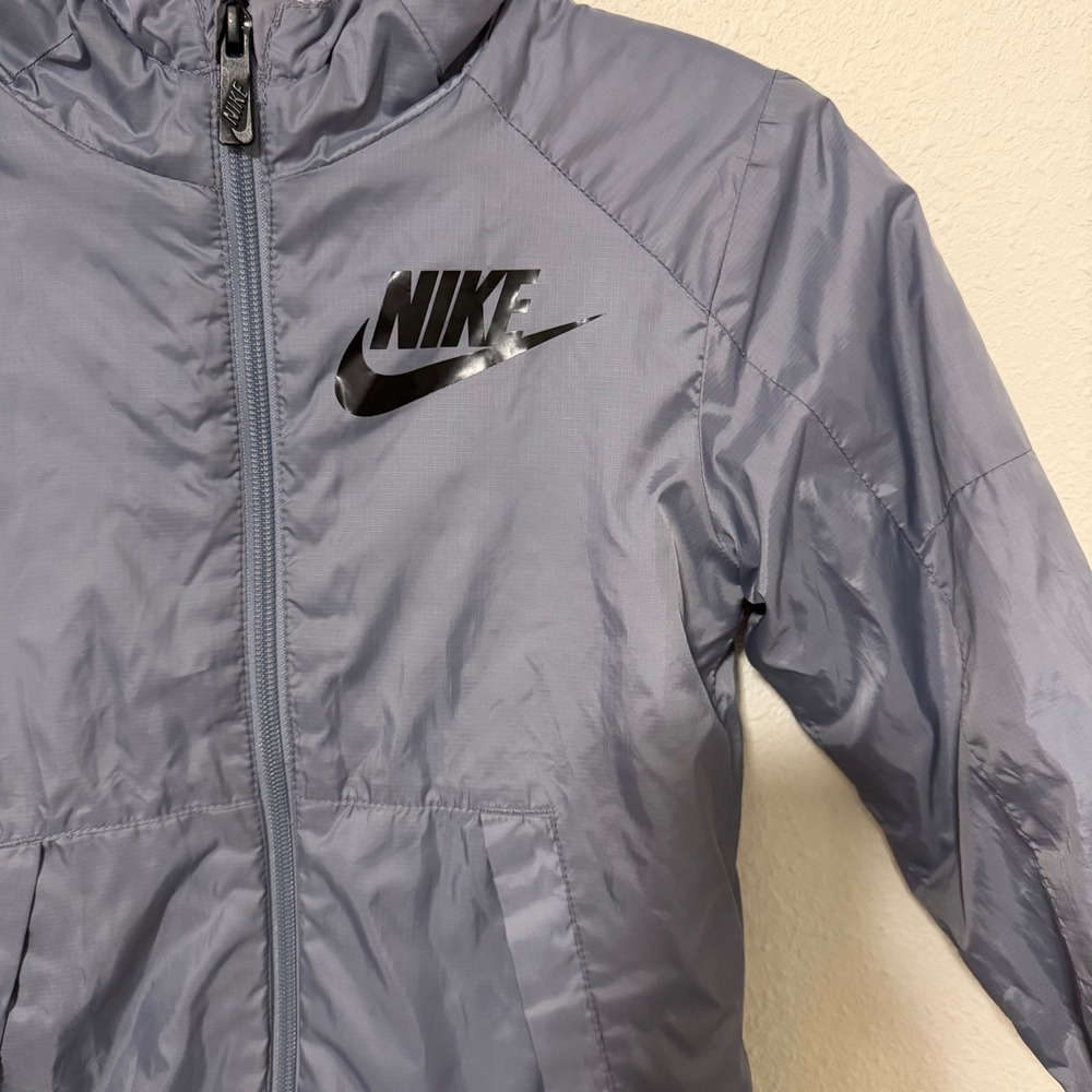 Nike Glacier Grey Frost Hooded‎ Water Repel Jacket Coat Boys 7 - 86C531-G48 - Picture 2 of 6